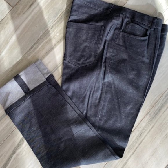 Cuffed Akris Punto Stretch Denim Pants